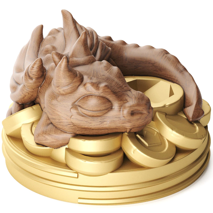 The statuette "Sleeping Dragon on coins"